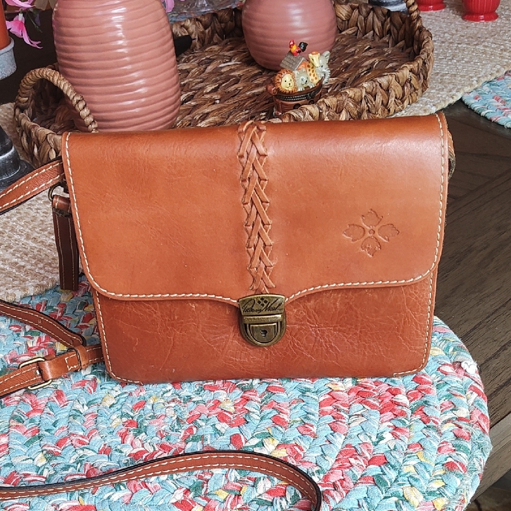 Patricia Nash Brown Leather Crossbody Bag